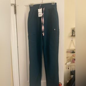 Figs Caribbean Blue high waisted Yola Scrub Bottoms